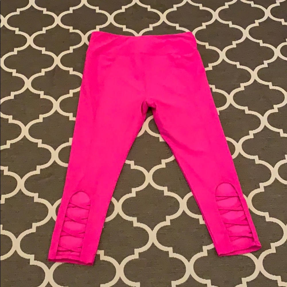 Hot Pink Crop Leggings